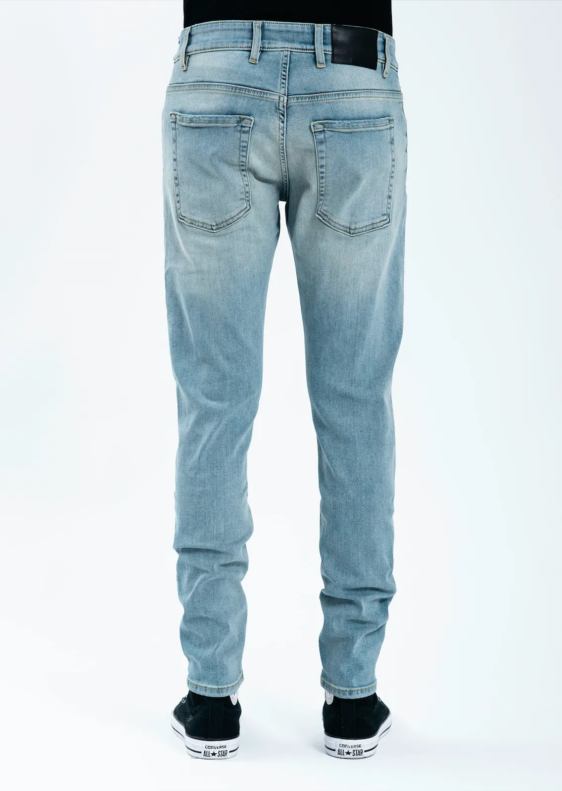 Light Blue  Repaired Denim Jeans