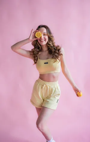 LIGHT YELLOW SHORTS - SIMPLICITY