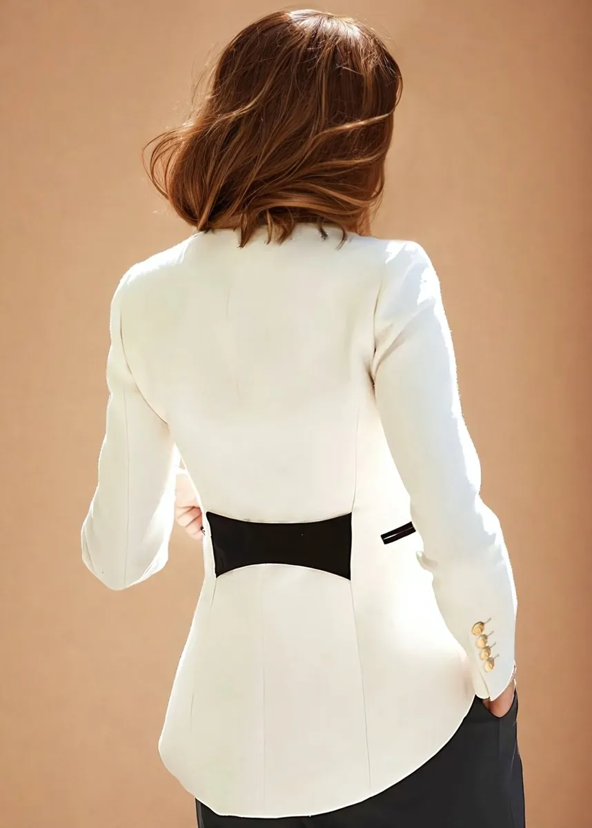 Élisabeth | Symmetrical Printed Slim-Fit Blazer