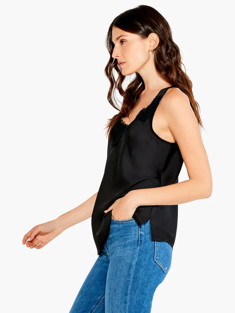 Lottie Lace Cami Tank in Black- Nic & Zoe ALL1652