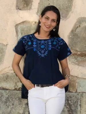 Marina Navy Mexican Blouse