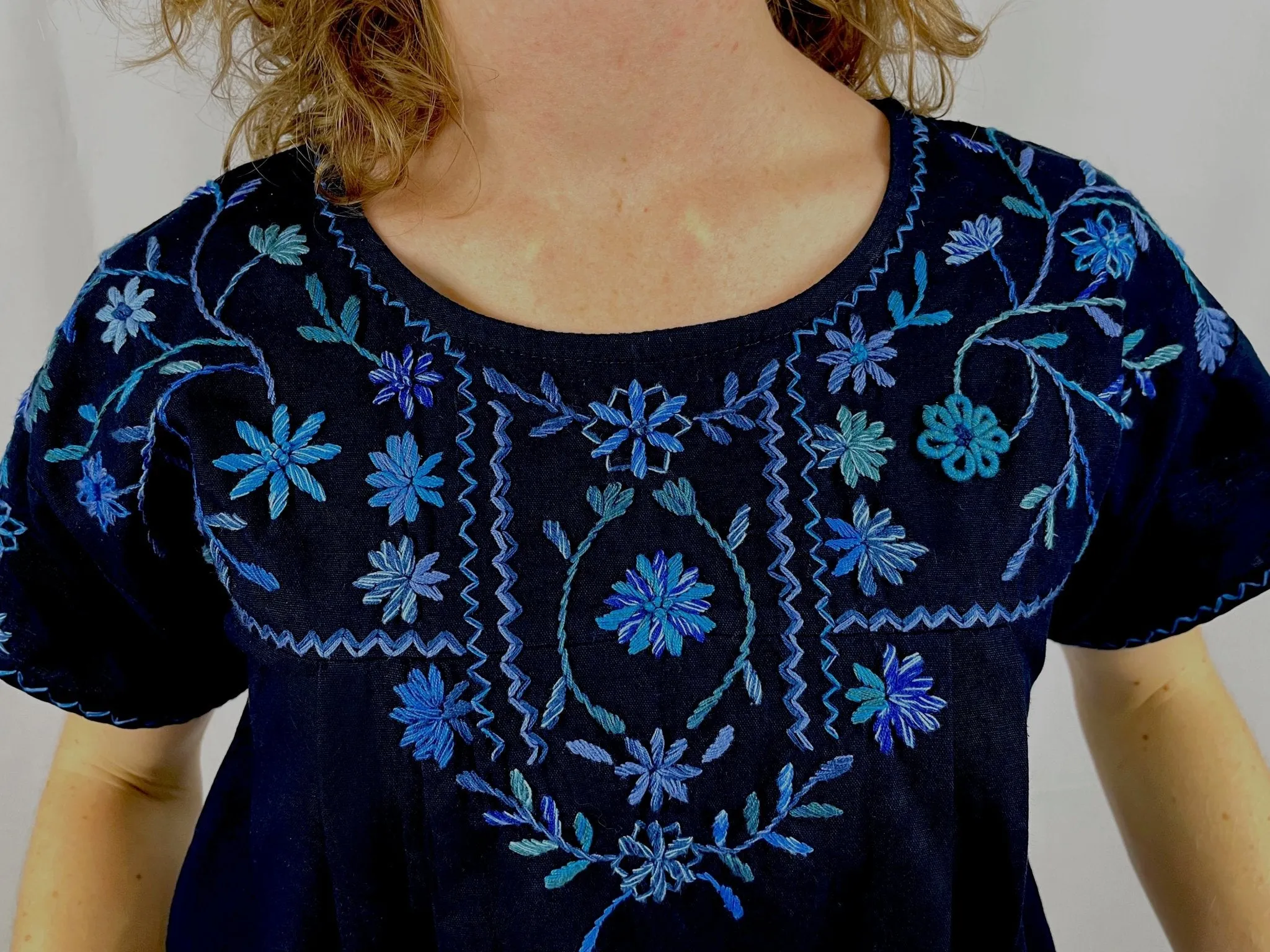Marina Navy Mexican Blouse