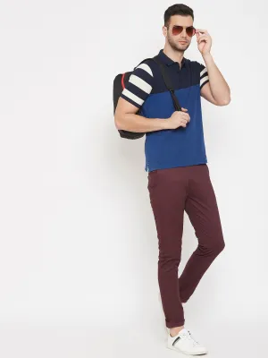 Maroon Slim fit Trousers