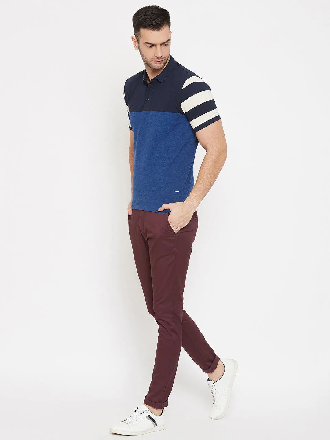 Maroon Slim fit Trousers