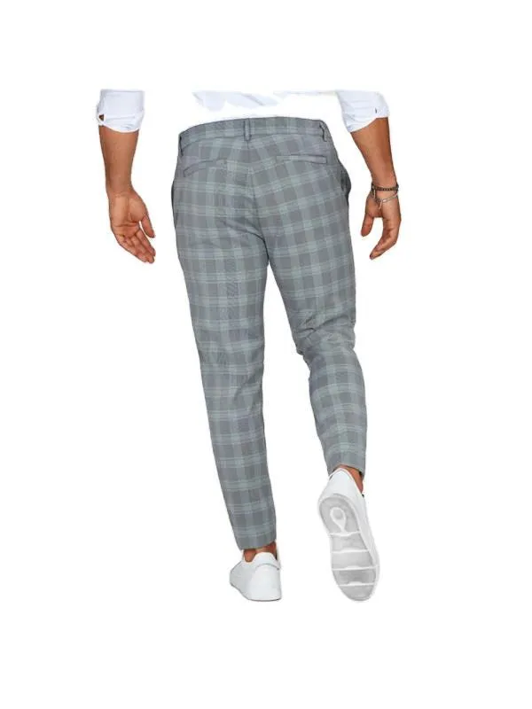Men's Plaid Loose Casual Trousers - GlamzLife