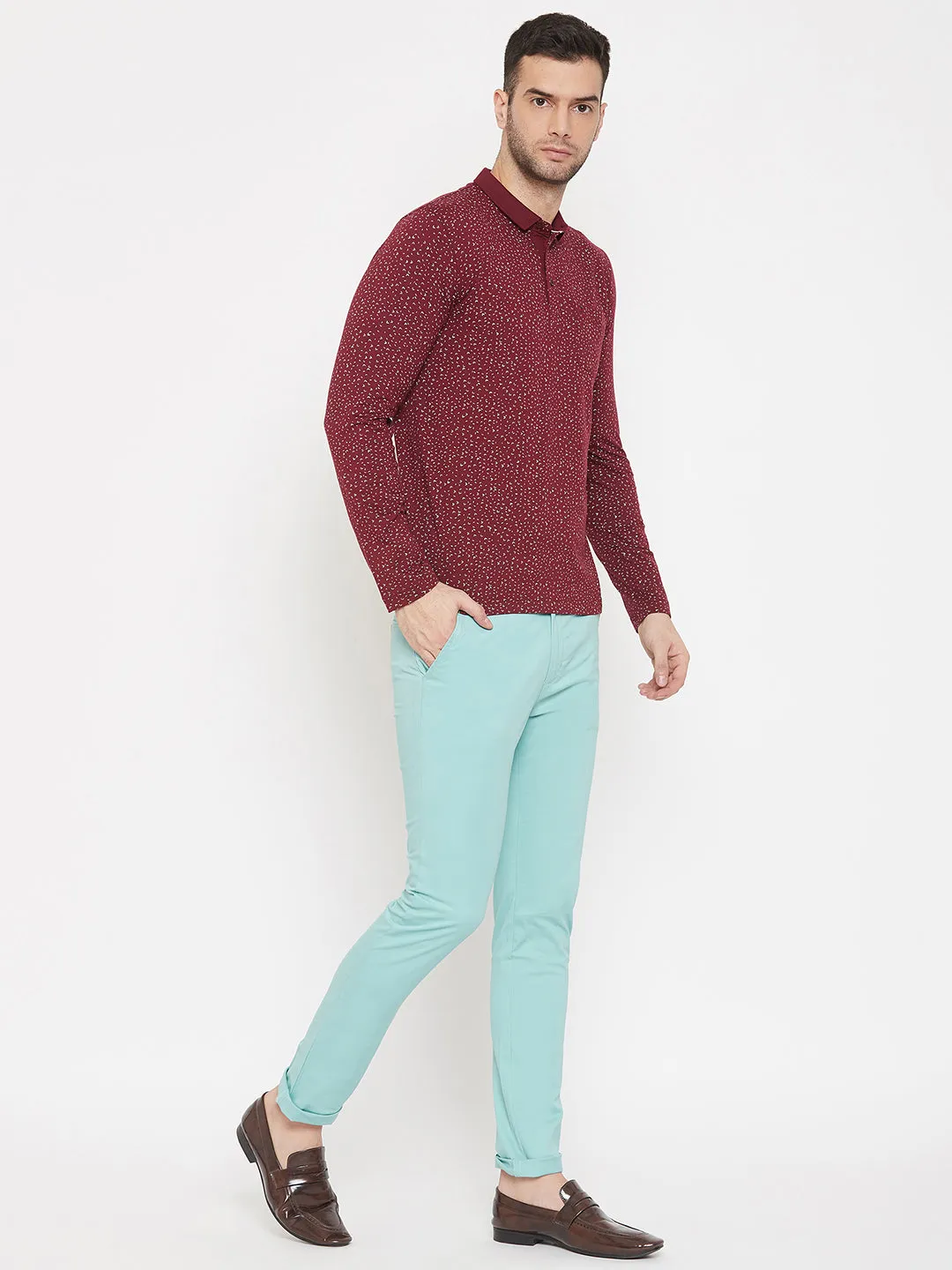 Mint Green Slim fit Trousers