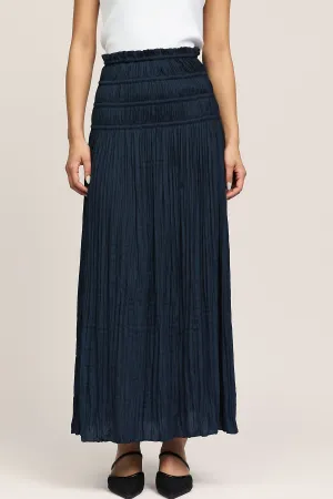 NYLAND Clara Smocked Waist Crinkle Maxi Skirt