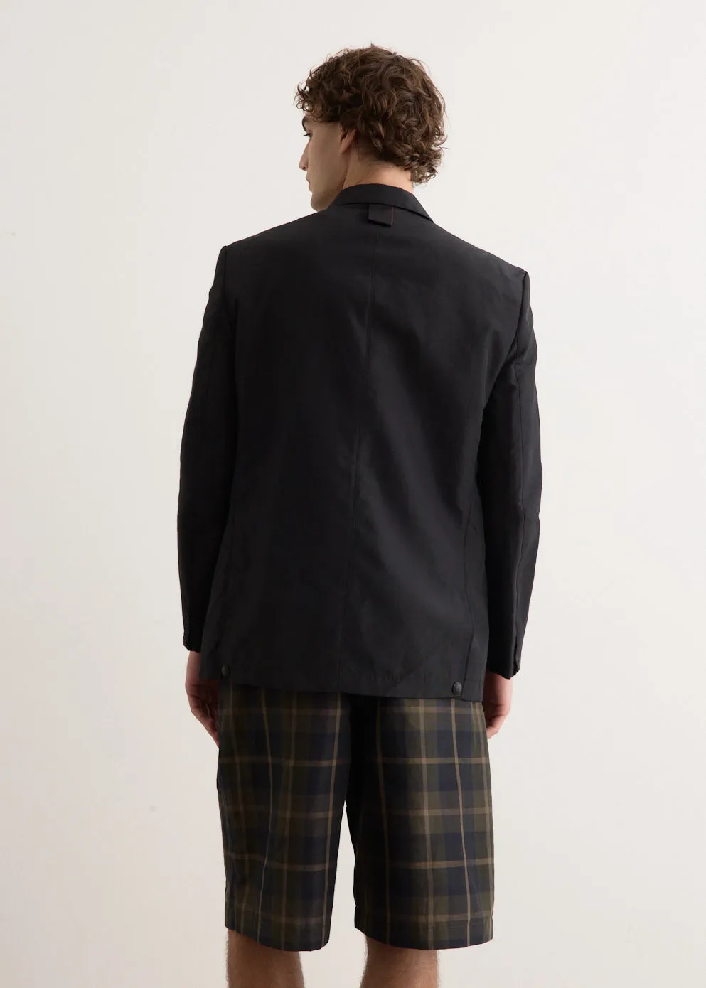 Polyester Ramie Poplin Tailored Jacket