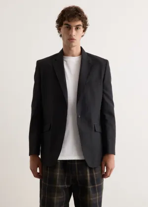 Polyester Ramie Poplin Tailored Jacket