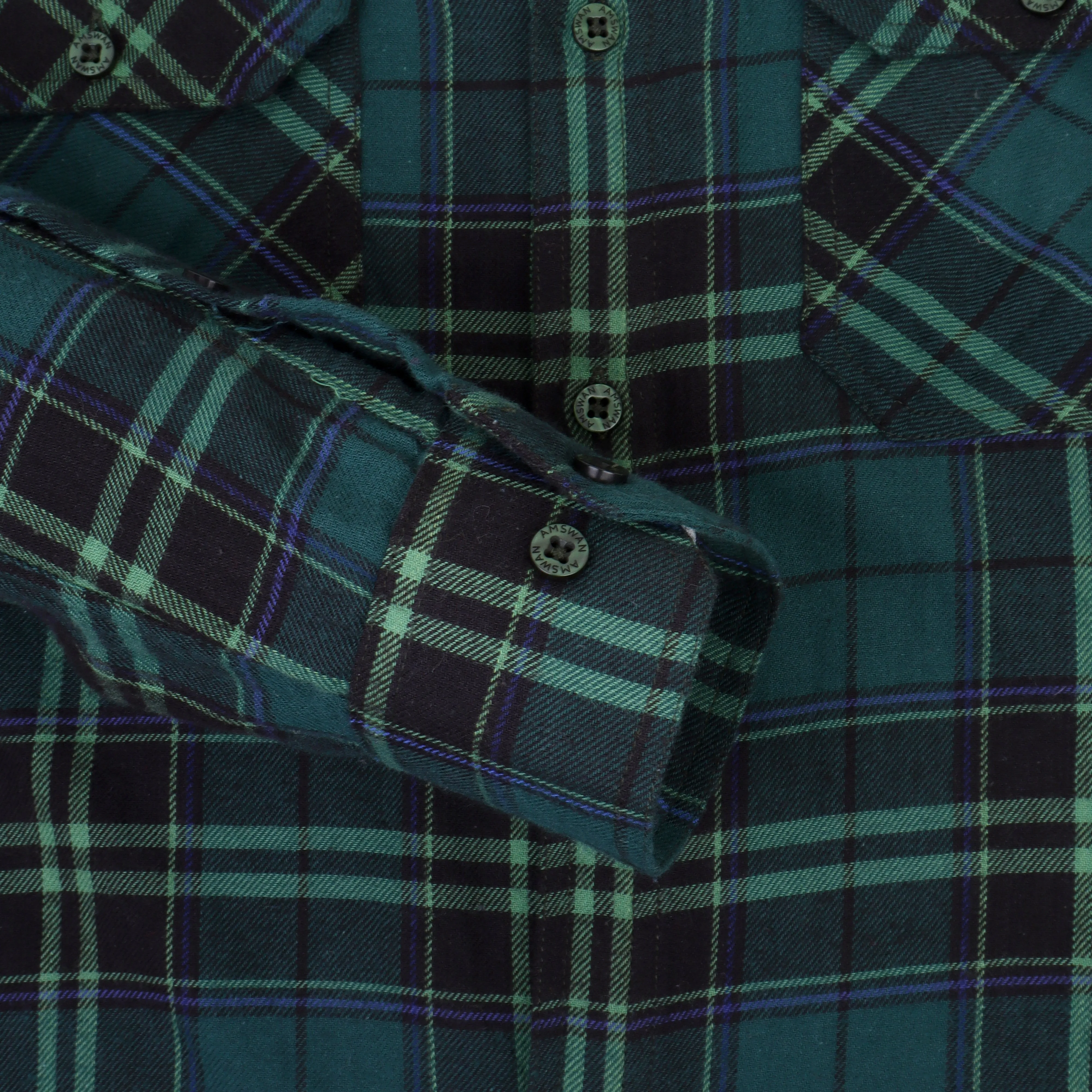 Premium Cotton Dark Green Plaid Flannel Shirt