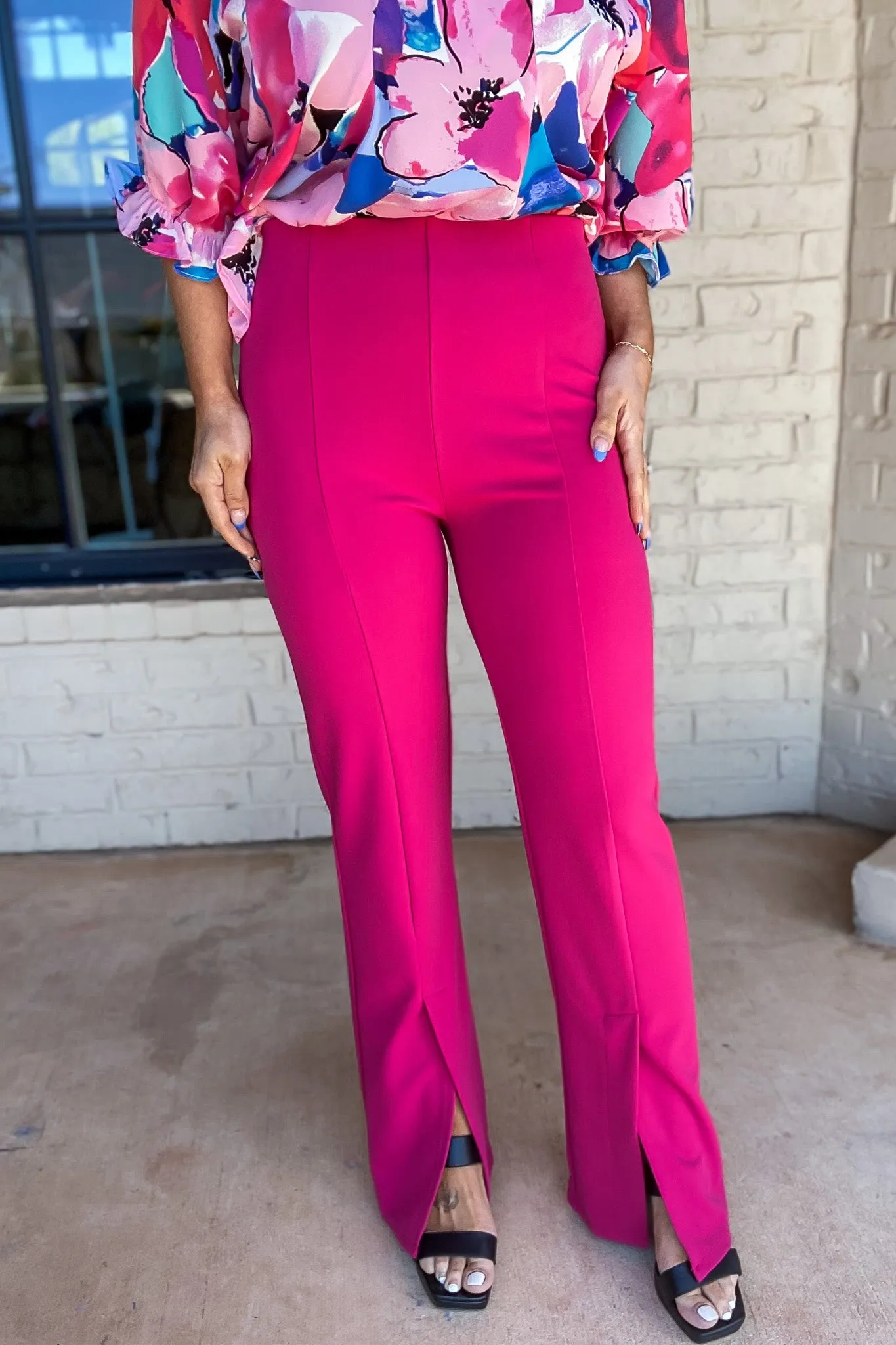 Pretty And Polished Mulberry Pink Pants
