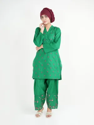 "AZARIA" Casual Cambric Essential Two Piece Suit
