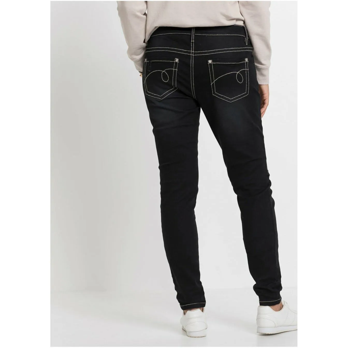 Rainbow Black Patched Distressed Trousers