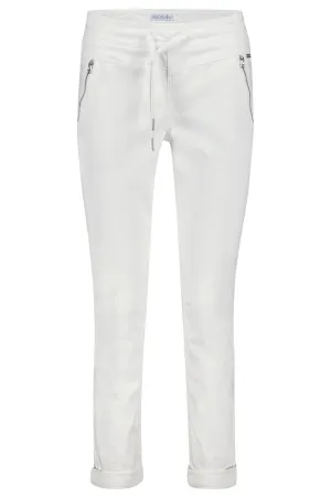 Red Button SRB3936 Tessy White Crop Jogger Trousers
