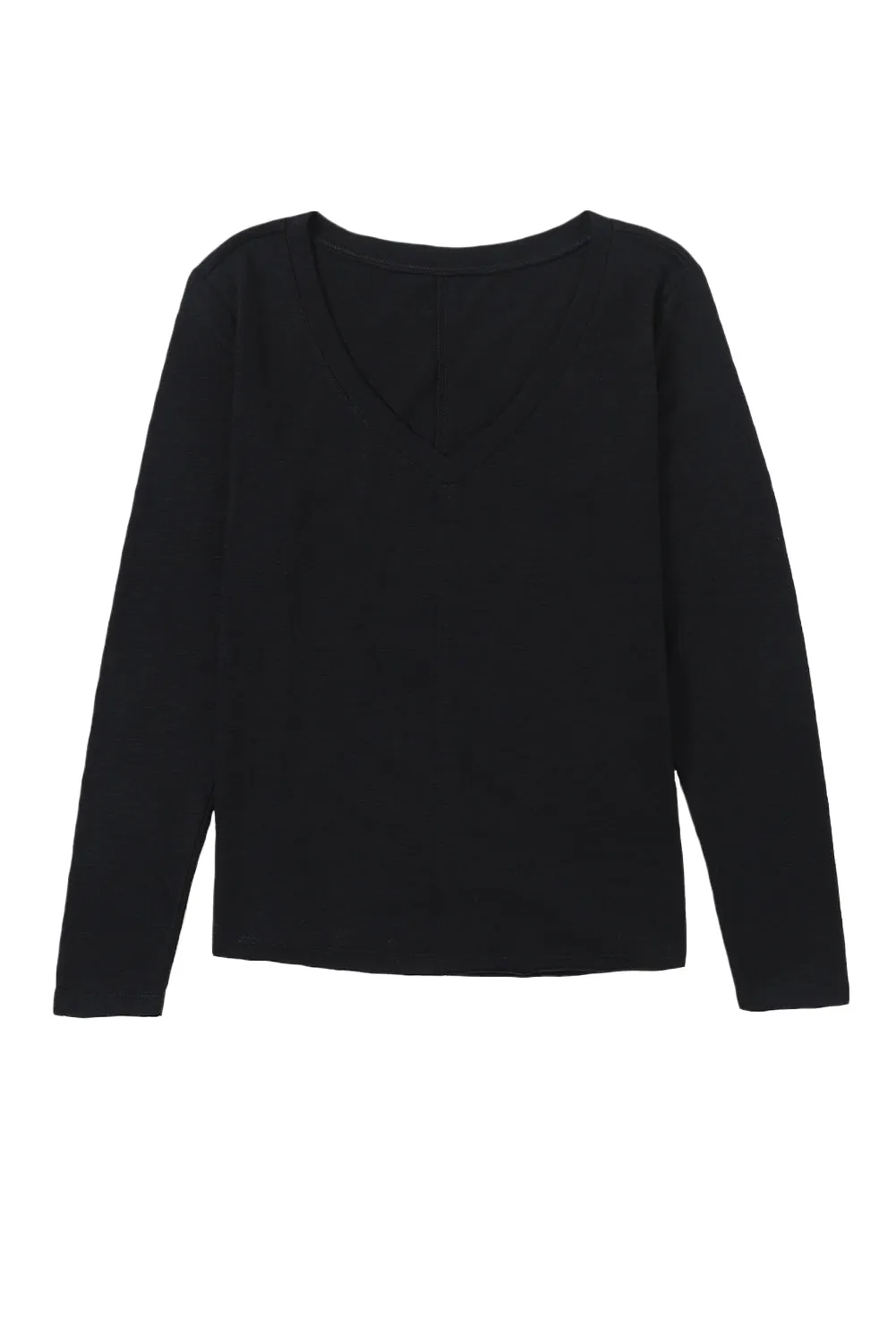 Red Solid Color Patchwork Long Sleeve Top