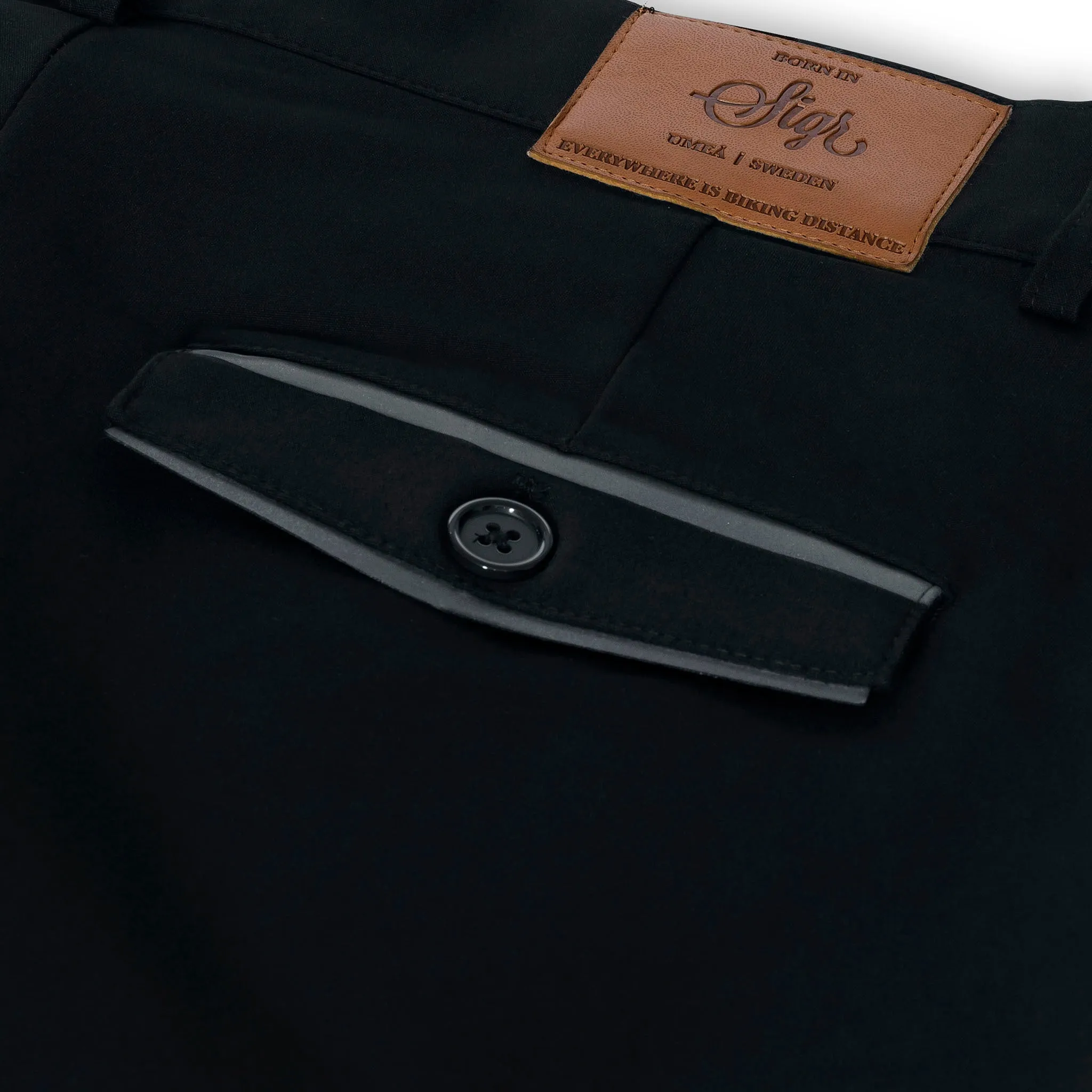 Riksvg 99 Men's Black Cycling Chinos