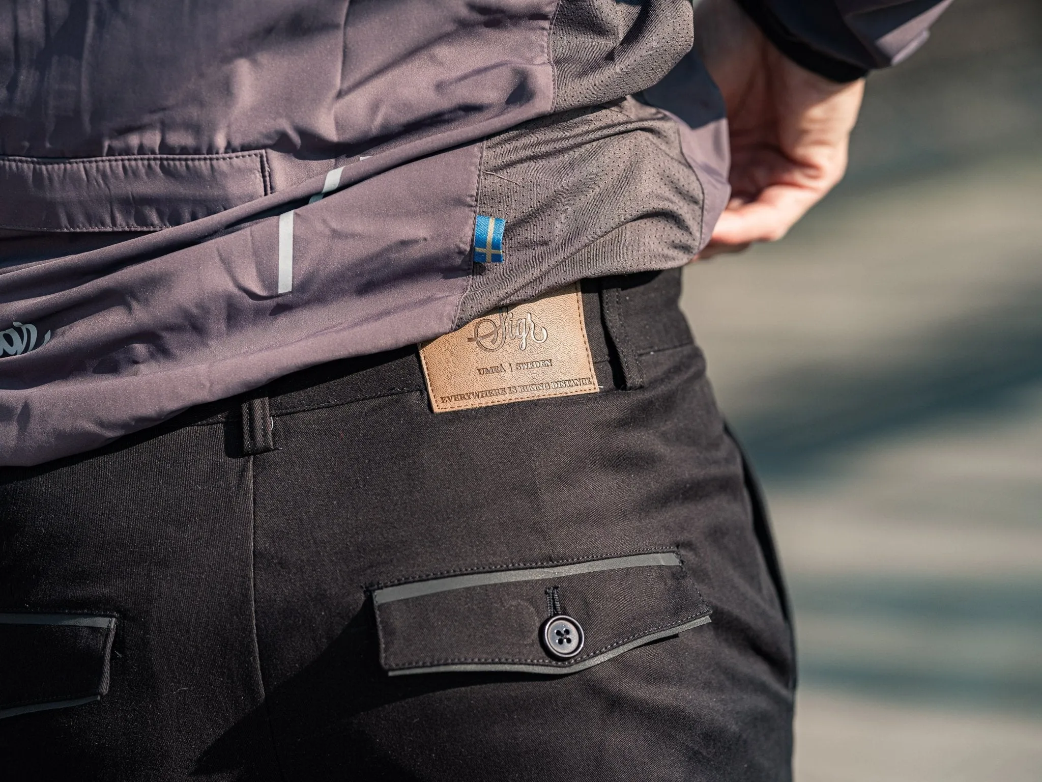 Riksvg 99 Men's Black Cycling Chinos