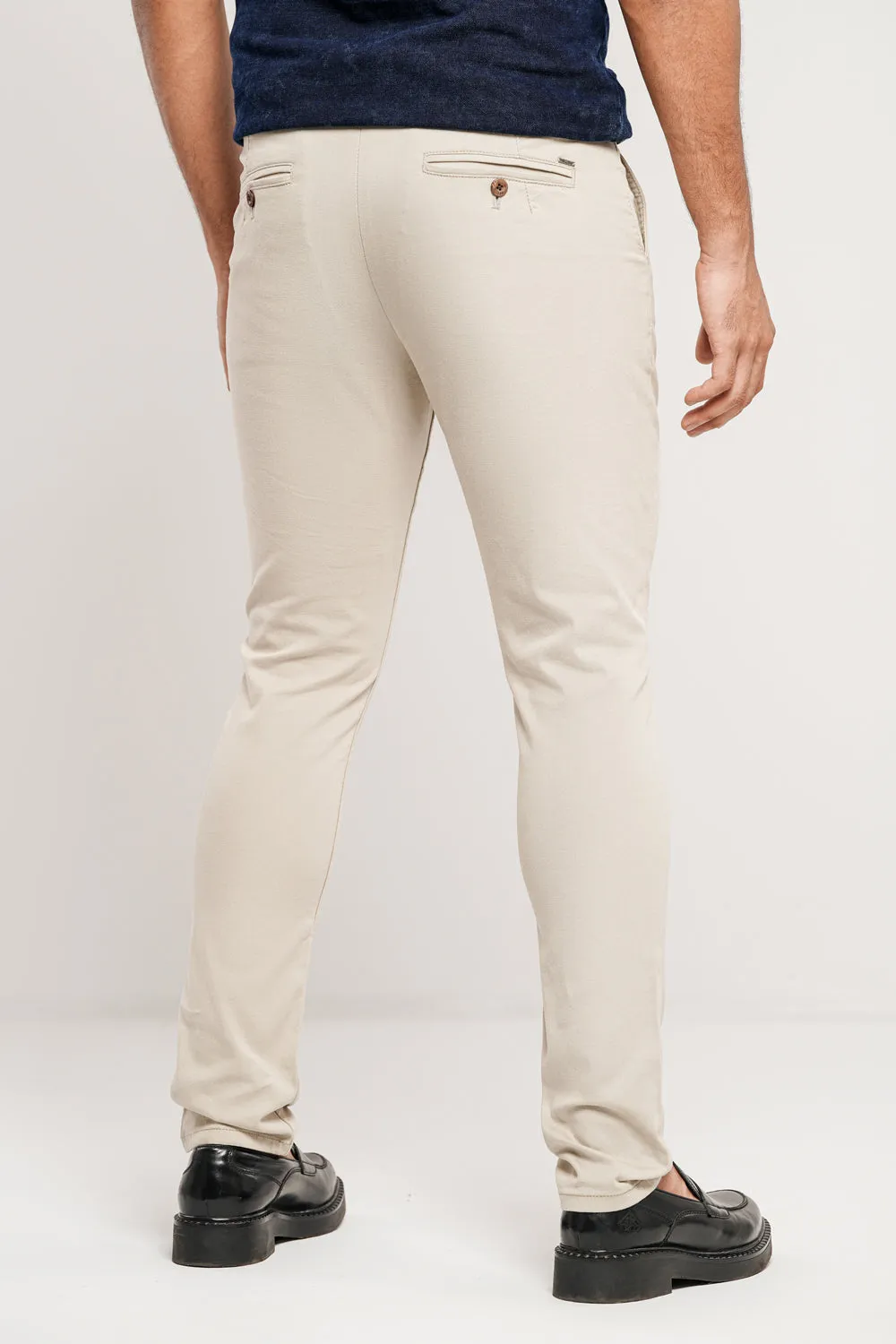 Slim Fit Solid Chinos