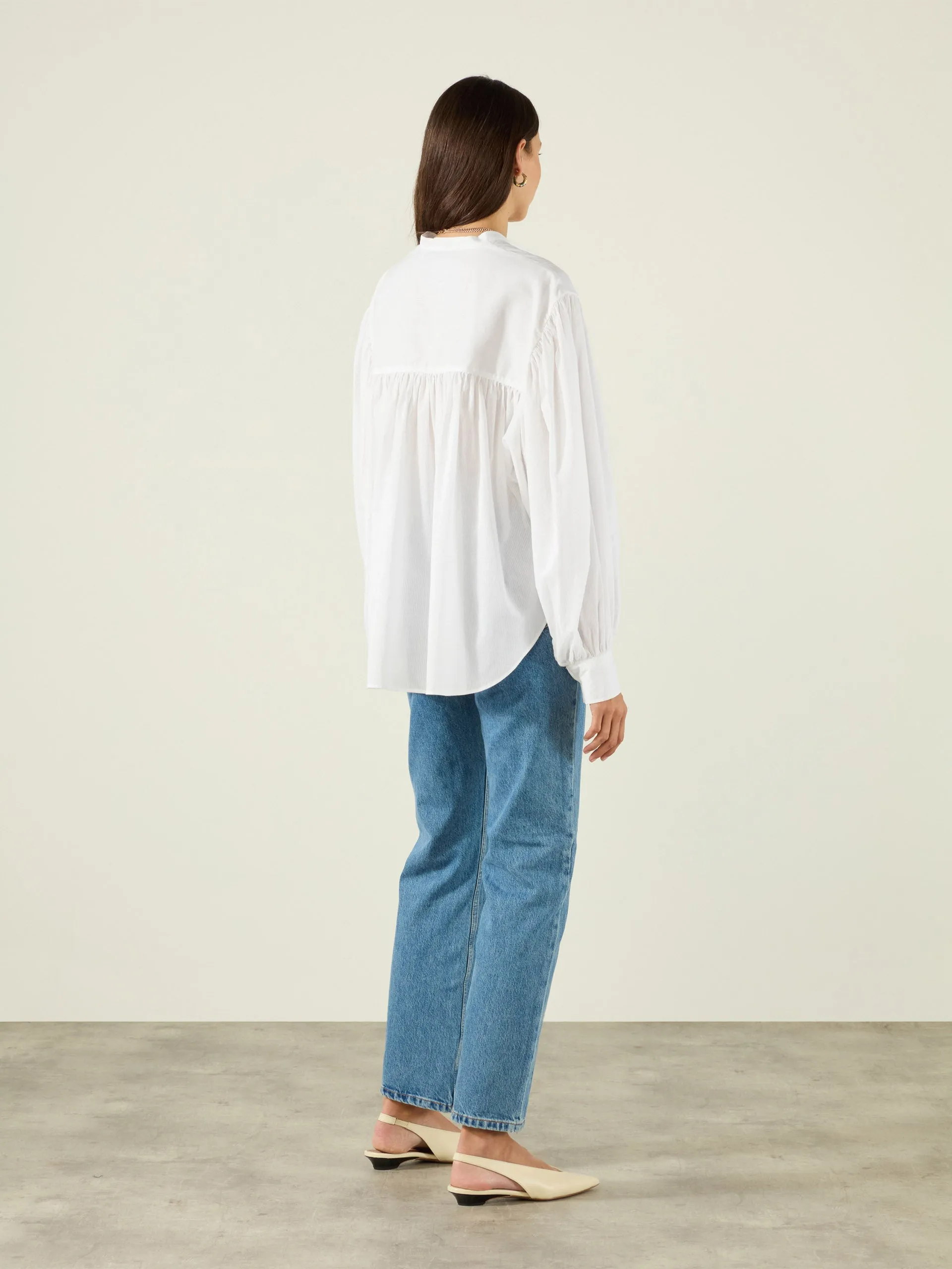 The Daphne shirt cotton voile, white