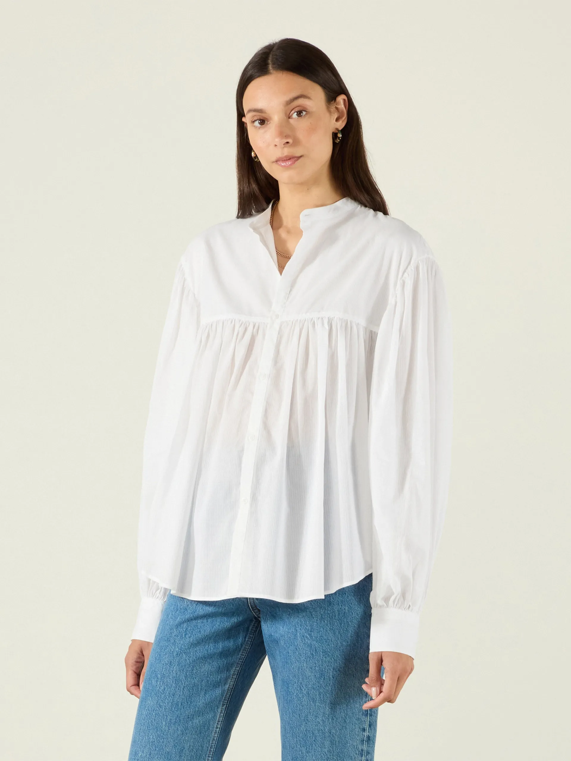 The Daphne shirt cotton voile, white