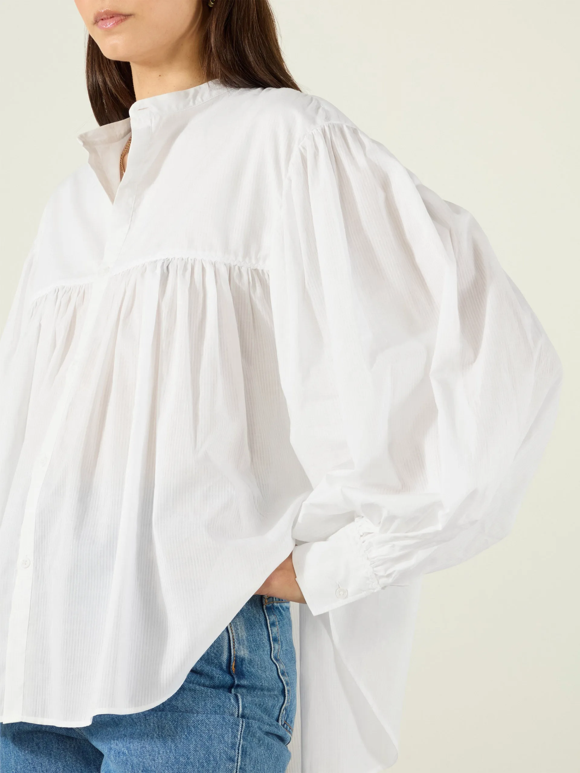 The Daphne shirt cotton voile, white