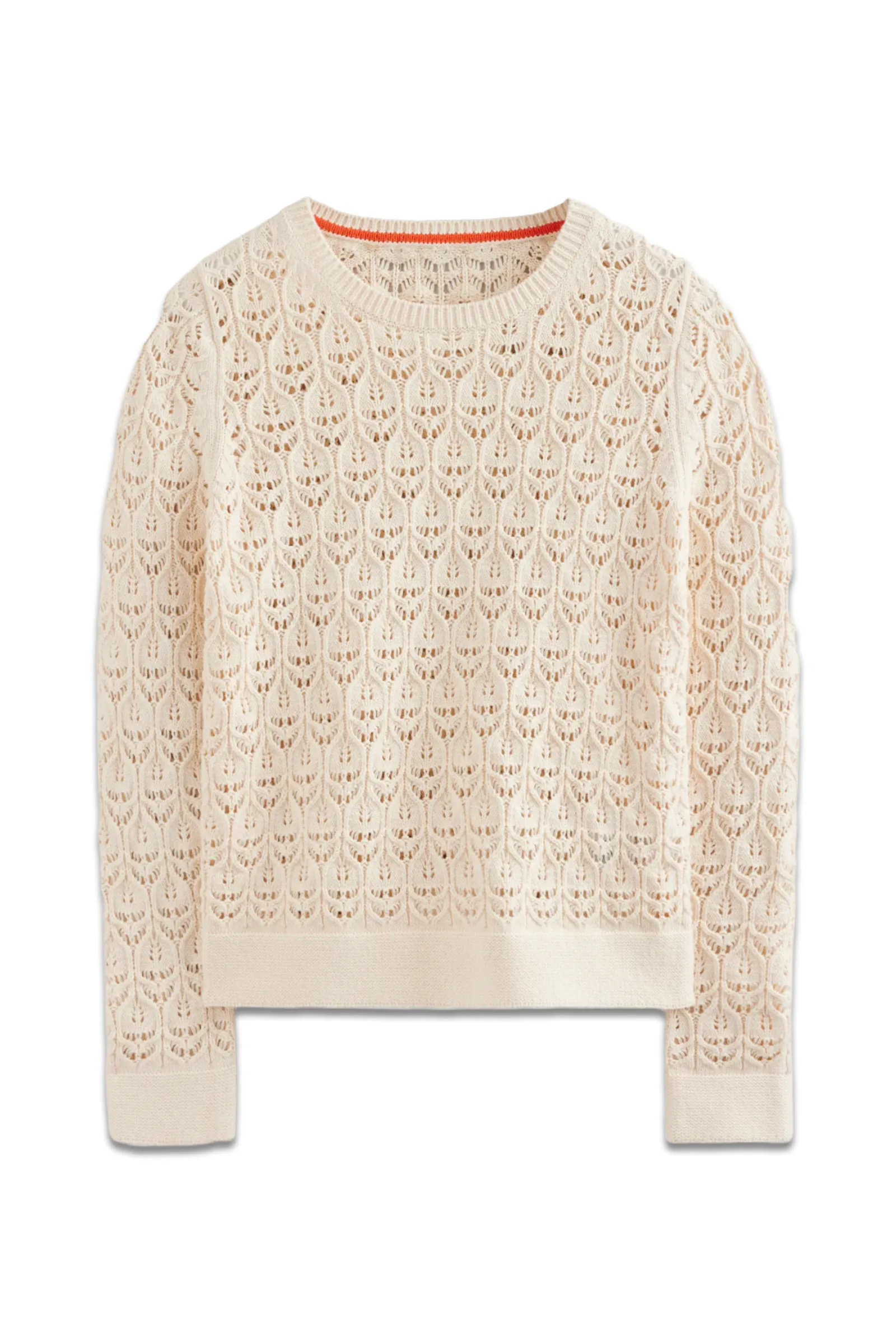 Warm Ivory Crochet Knit Jumper