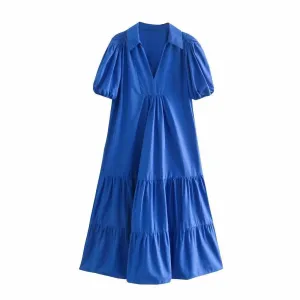WIDE HEM SWEET ELEGANT DRESS