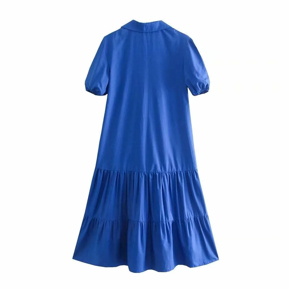 WIDE HEM SWEET ELEGANT DRESS