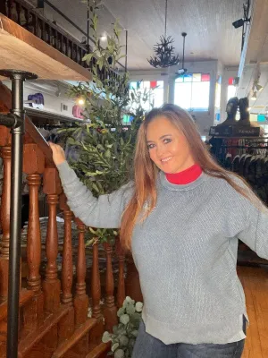 Women's Jacquard Pullover - Light Blue