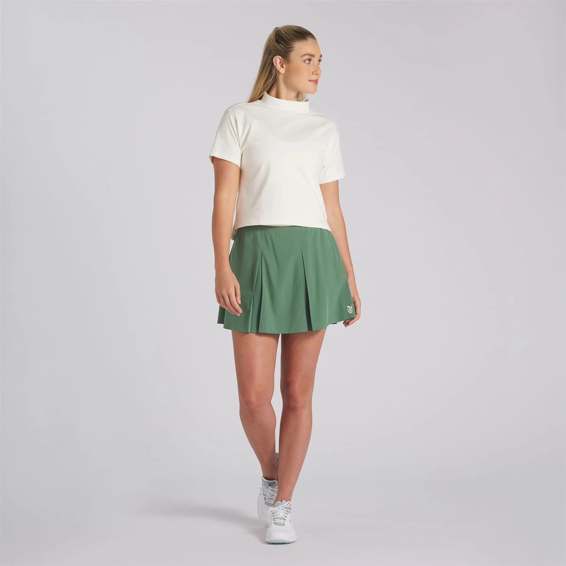 X QGC Womens Mock Neck Warm White - SS24